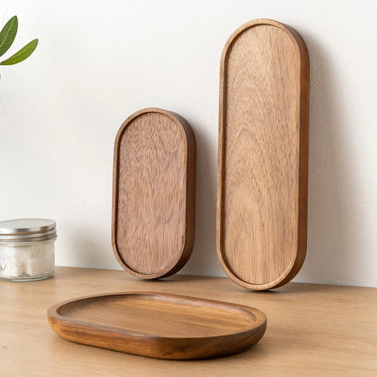 3 WOODEN TRAYS