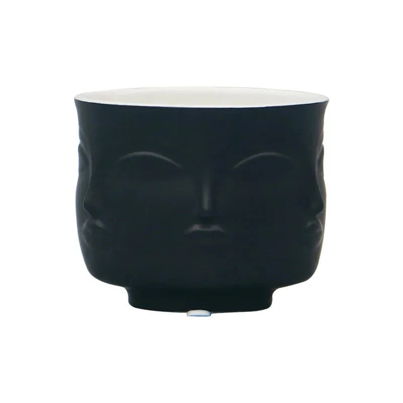 BLACK COLOUR VASE FACE DESIGN