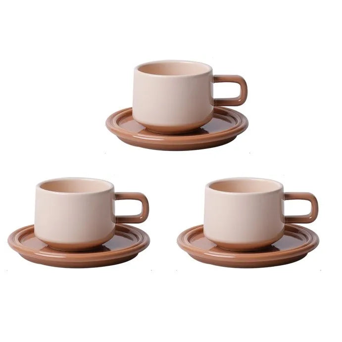 COFFEE WITH ALMOND COLOUR  MUGS AND TRAYS 